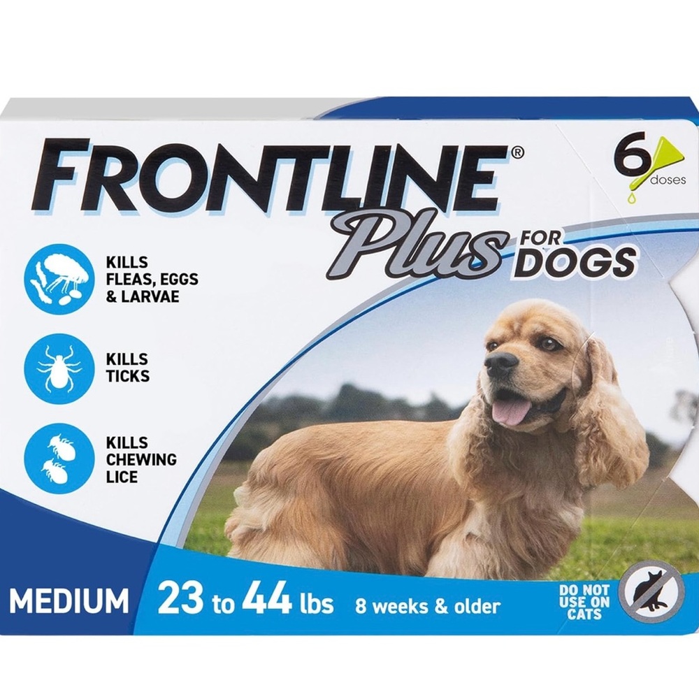 NEW IN BOX Frontline Plus For Dogs Flea And Tick Treatment - Medium Dog 23-44 lb